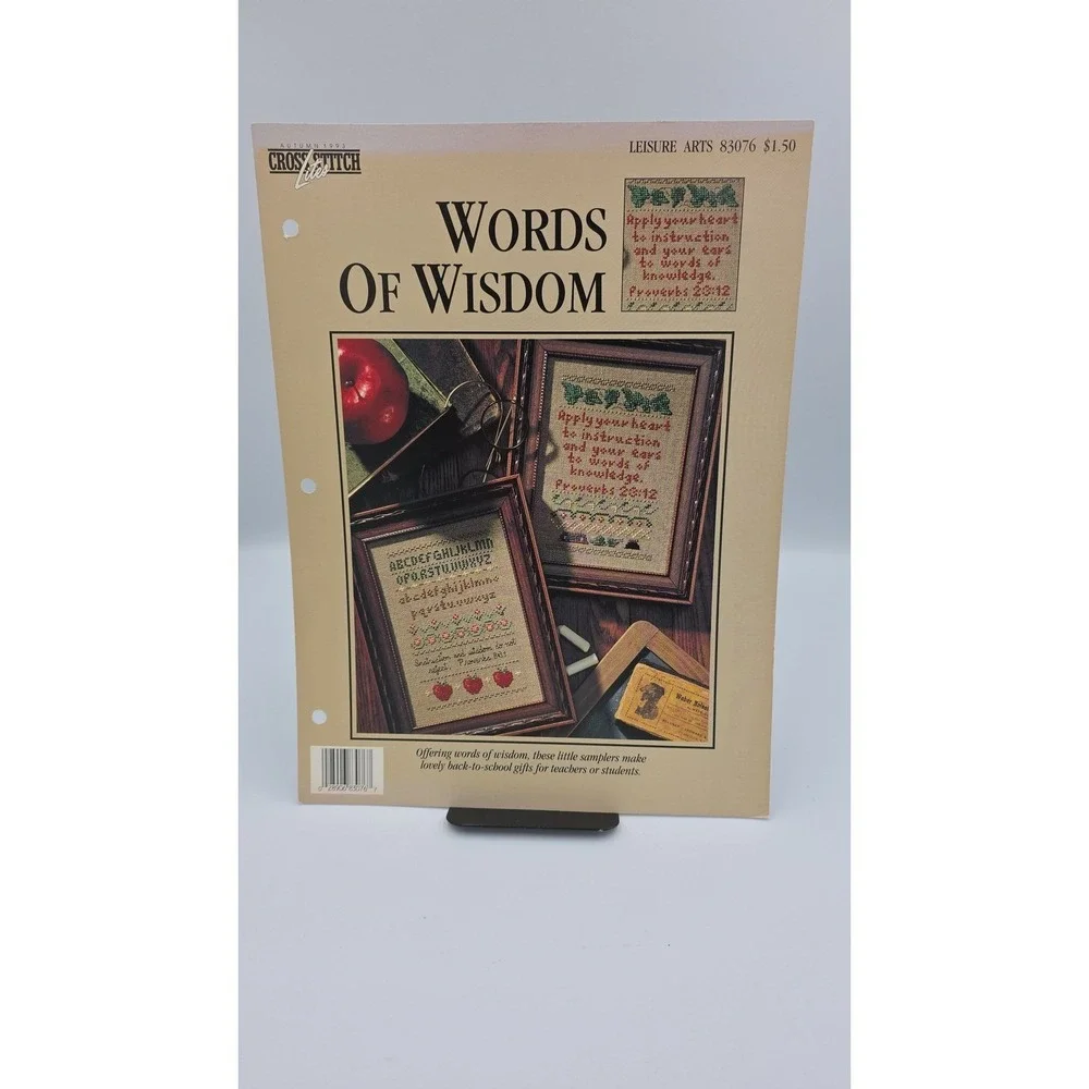 Words of Wisdom Leaflet 83076 Cross Stitch Pattern 1993